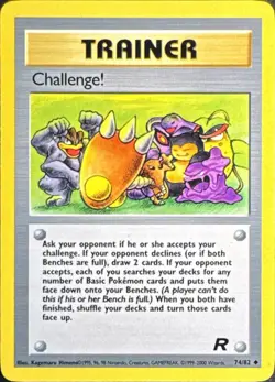 Challenge! 74/82 Uncommon Team Rocket Pokemon Unlimited Near Mint - Image 1