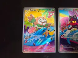 Pokemon TCG First Partner Illustration Collection Series 1 Gen 7 Starters Set - Image 2