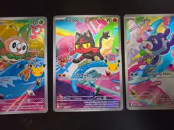 Pokemon TCG First Partner Illustration Collection Series 1 Gen 7 Starters Set - Image 3