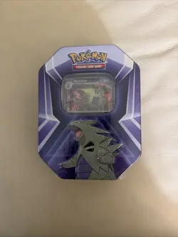 Pokemon TCG Mighty Mysterious Tyranitar Tin Sealed - Image 1