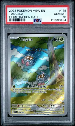 Pokemon TCG 2023 Pokemon New En Tangela Illustration Rare PSA 10 - Image 1