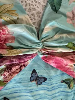 Johnny Was One Piece Swimsuit Butterfly Floral Halter Twist Front Size M - Image 4