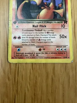 1st Edition Dark Charizard 21/82 Team Rocket Rare Pokemon Card WOTC 2000 - HP - Image 2