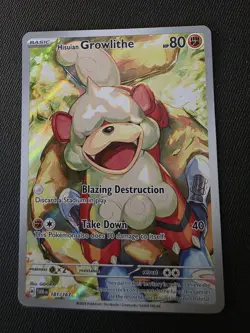 Hisuian Growlithe Holo Illustration Rare Card 181/167 Sv06: Twilight Masquerade - Image 1