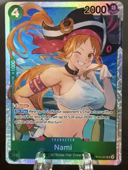 Nami OP14-031 One Piece Card Game The Azure Sea's Seven Foil SR LP-NM - Image 1