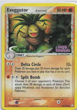 Exeggutor 41/110 Reverse Holo EX Holon Phantoms Delta Species Pokemon Card - Image 1
