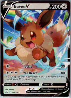 Eevee V 108/159 Crown Zenith - Pokemon Card - NM - Image 1