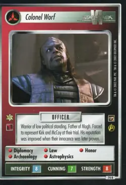 Star Trek TMP The Motion Pictures Colonel Whorf CCG BB Card - Image 1