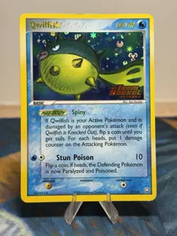 Qwilfish 27/109 Ex Team Rocket Returns Reverse Holo Rare Stamped Pokemon Card LP - Image 1
