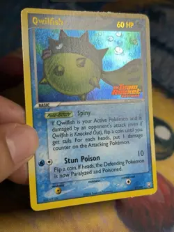 Qwilfish 27/109 Ex Team Rocket Returns Reverse Holo Rare Stamped Pokemon Card LP - Image 2