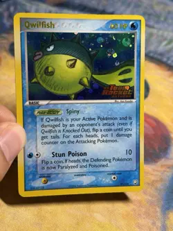 Qwilfish 27/109 Ex Team Rocket Returns Reverse Holo Rare Stamped Pokemon Card LP - Image 3