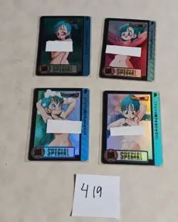 4 SEXY WAIFU DRAGON BALL Z ACG HOLOFOIL Cards - Image 1