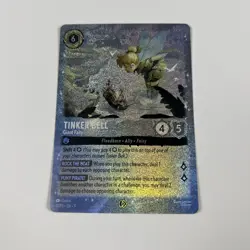Tinker Bell Giant Fairy Promo Glimmer Foil Card Lorcana Fabled Series 11/P3 - Image 1