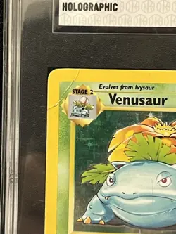 Pokemon TCG Venusaur Base Set Unlimited Holo Rare Card SGC 4 - Image 2