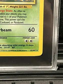 Pokemon TCG Venusaur Base Set Unlimited Holo Rare Card SGC 4 - Image 4