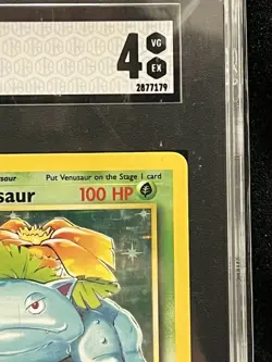 Pokemon TCG Venusaur Base Set Unlimited Holo Rare Card SGC 4 - Image 5