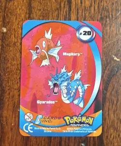 Gyarados / Magikarp - 2004 Pokemon Advanced Action Cards Lenticular 3D - PSA 9 - Image 2