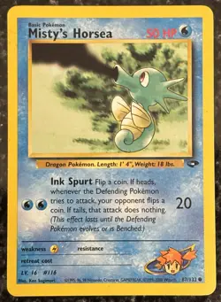 Horsea 62/111 Neo Genesis Regular Common LP Vintage Pokemon Card 2000 - Image 1