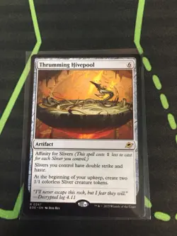 MTG Magic The Gathering Thrumming Hivepool EOE Rare Artifact Sliver Commander - Image 1