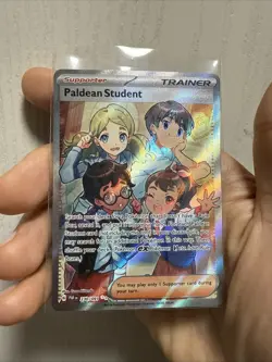 Paldean Student 230/091 - Full Art Pokemon TCG Scarlett & Violet Paldea Fates NM - Image 1