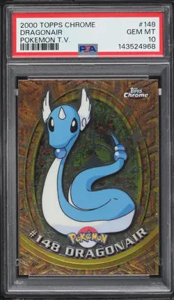 2000 Topps Chrome Pokemon TV Series 2 Dragonair #148 PSA 10 - Image 1