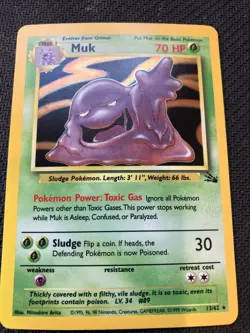Muk 13/62 Fossil Holo Pokemon Nm - Image 1