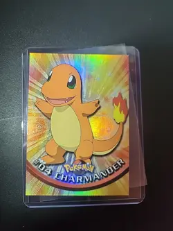 1999 Topps Pokemon Rainbow Foil #04 Charmander Holo Black Logo Series 1 LP - Image 1