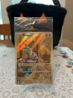 Mimikyu 075 Paldean Fates ETB Pokemon Center Stamped Promo Sealed - Image 1