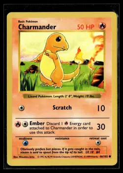 Pokemon TCG Base Set (Shadowless) #046/102 Charmander - Image 1