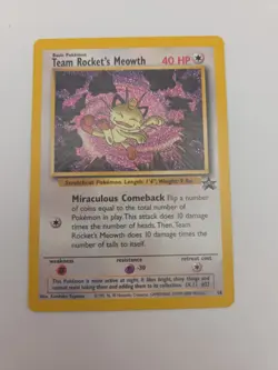 Team Rockets Meowth #18 - Black Star Promo WOTC Pokemon TCG - Image 1