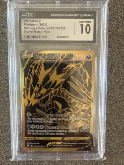 NEW CGC 10 GEM Pokemon Sword & Shield Shining Fates SV121 FA Eternatus V 9039 - Image 1