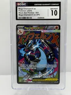 CGC 10 Mega Charizard X ex 023 Black Star Promo 2025 UPC GEM MINT Pokemon 🔥 - Image 1