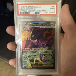 2026 POKEMON ASC SPECIAL ILLUSTRATION RARE #284 MEGA GENGAR EX PSA 9 - Image 3