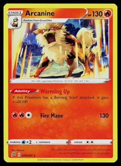 Pokemon SWSH02: Rebel Clash 028/192 Arcanine - Image 1