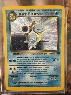 Dark Blastoise 3/82 Holo Rare Pokemon 2000 Team Rocket LP - Image 1