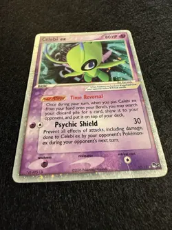 Pokemon TCG Celebi ex 017/017 Holo Ultra Rare POP Series 2 DMG - Image 3