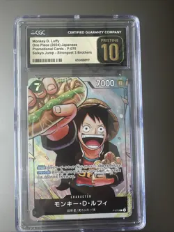 One Piece CCG Monkey.D.Luffy Daily Jump - Strongest 3 Brothers Japanese CGC 10 - Image 1