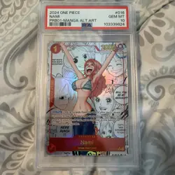 2024 One Piece PRB01 En Manga Alternate Art #016 Nami PSA 10 GEM MINT - Image 1