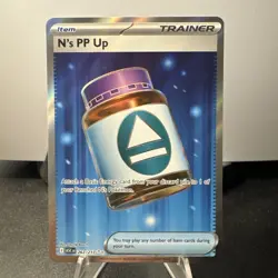 Pokemon N's PP Up Full Art Foil Trainer-Item Rare Card 262/217 ASCn English - Image 1