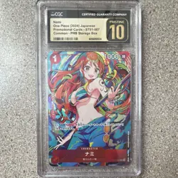 Bandai Nami ST01-007 CGC Pristine 10 One Piece 2024 PRB Storage Box Promo Card - Image 1