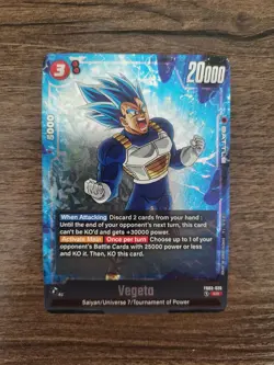 Dragon Ball Super Card Game Fusion World #FB03-020 SR Vegeta - Image 1