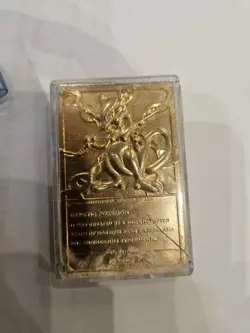 1999 Burger King Limited Edition Pokemon Trading Card 23K Gold Plated Mewtwo - Image 1