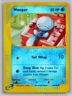 Pokemon Card - Wooper Aquapolis 66/147 Uncommon Reverse Holo LP - Image 1