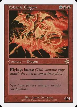 2x Volcanic Dragon Starter 1999 MP MTG - Image 1