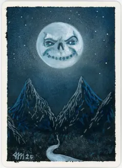 Signed MTG 4th Ed. BAD MOON Artist Proof, Jesper Myrfors, Painted Back - Image 1