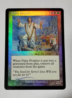 False Prophet - Foil - Prerelease Promo Magic mtg Moderate Play, English Pre-Rel - Image 1