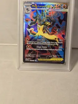 2025 POKEMON MEG EN-MEGA EVOLUTION ULTRA RARE #160 MEGA LUCARIO EX PSA 10 - Image 3
