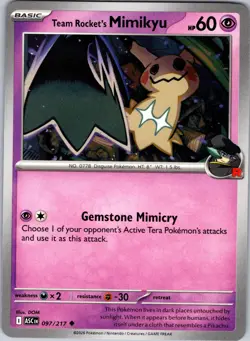 Team Rocket's Mimikyu 097/217 Uncommon ME: Ascended Heroes Pokemon NM - Image 1