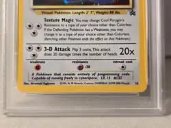 2000 Pokemon Black Star Promo #15 Cool Porygon Holo PSA 9 MINT - Image 3