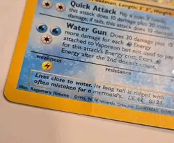 1999 Vaporeon 12/64 Pokemon Jungle Holo Heavy Played HP Damaged Unlim Vintage - Image 5